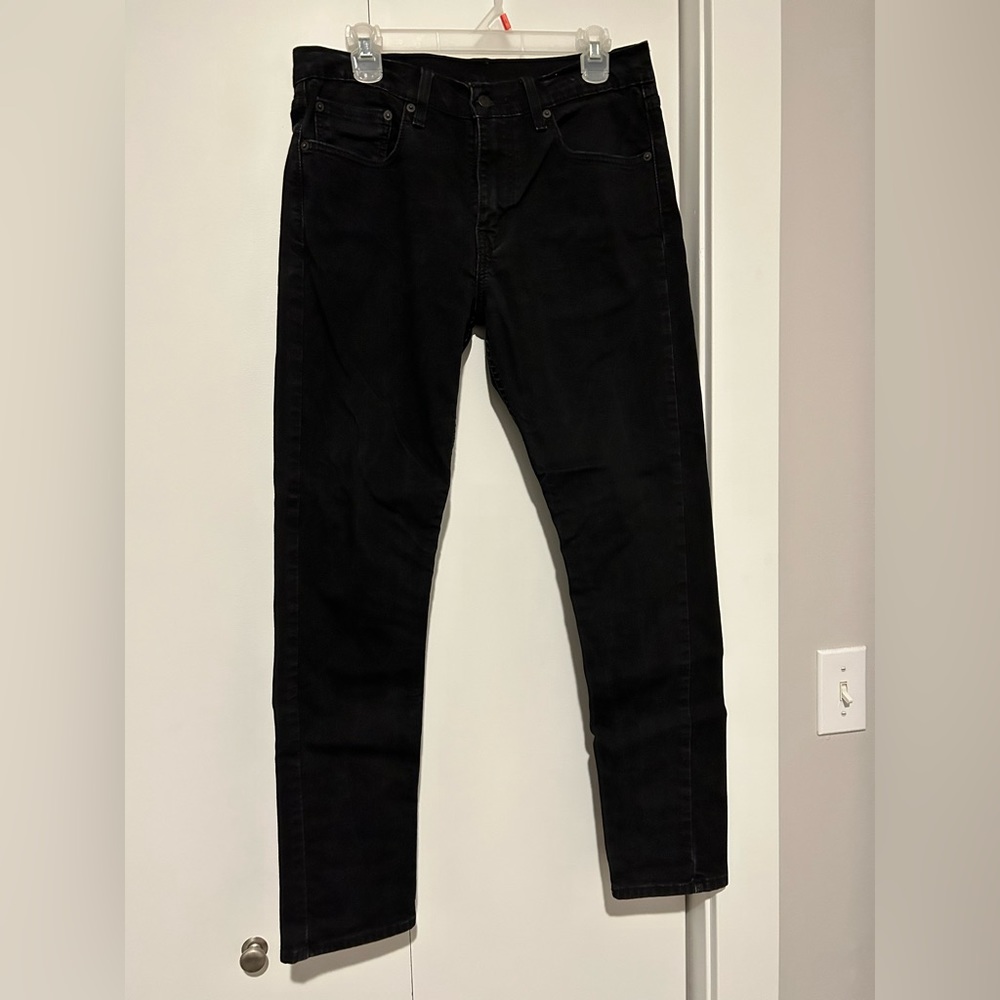 Levi 512 Slim Taper Men’s Jeans Size 32 Waist 32 Length Black Wash